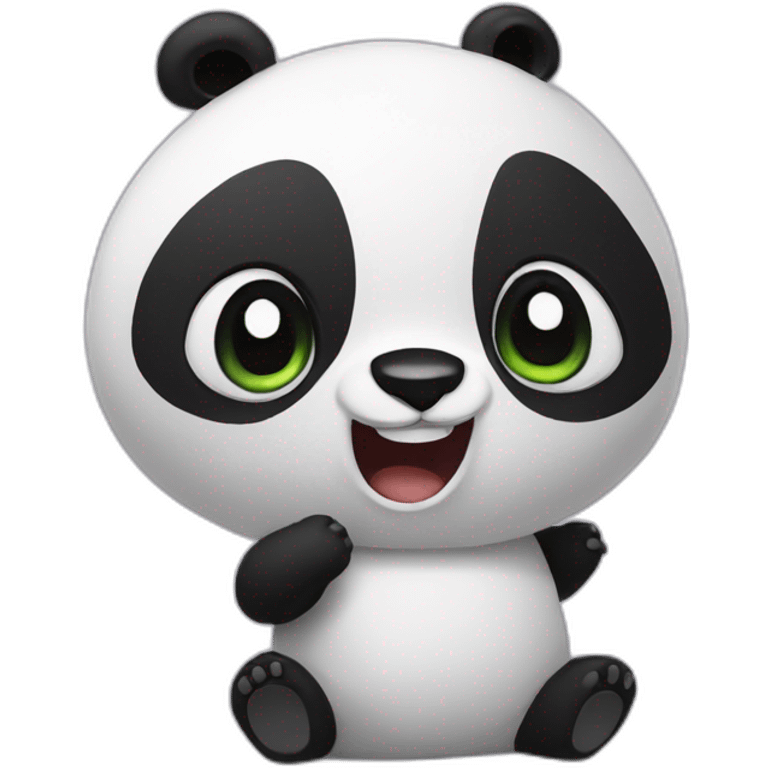 panda in tornado emoji