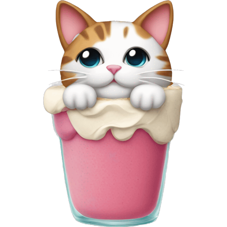 Cat in a parfait  emoji