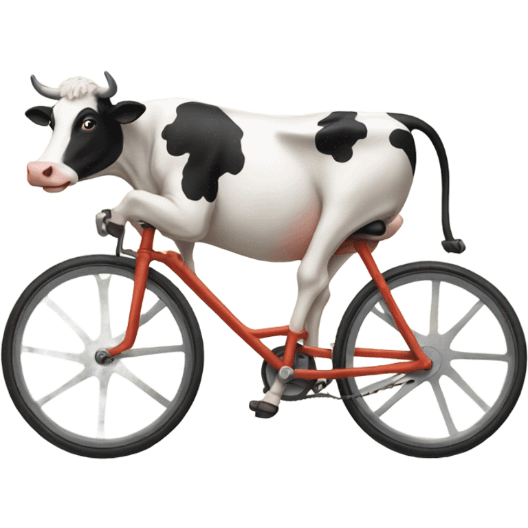 Cow on a bicycle  emoji