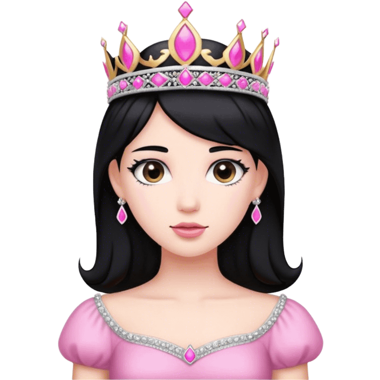 black pink tiara emoji