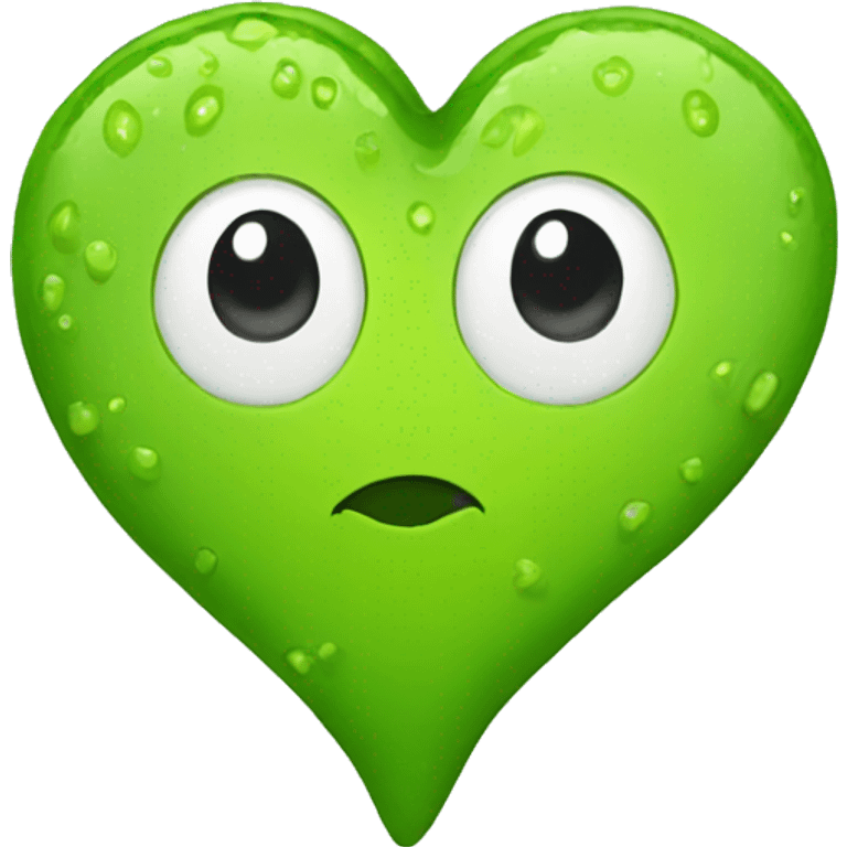 Lime heart emoji