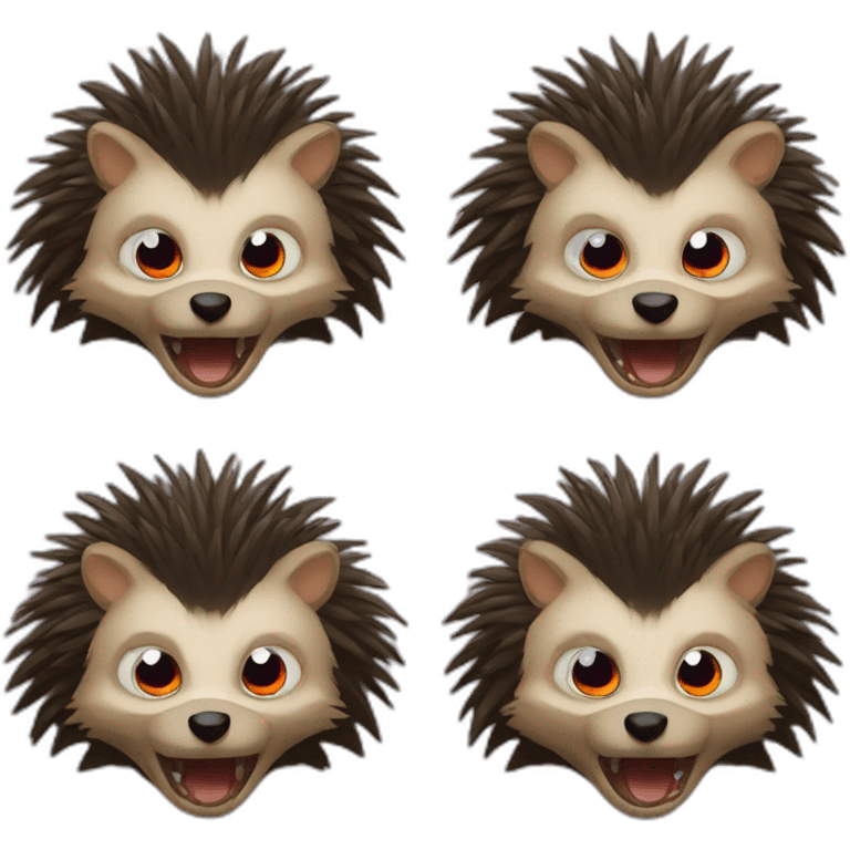 evil hedgehog emoji