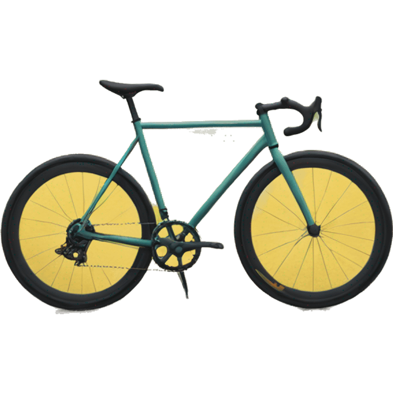 single speed bike on a hill from behind emoji