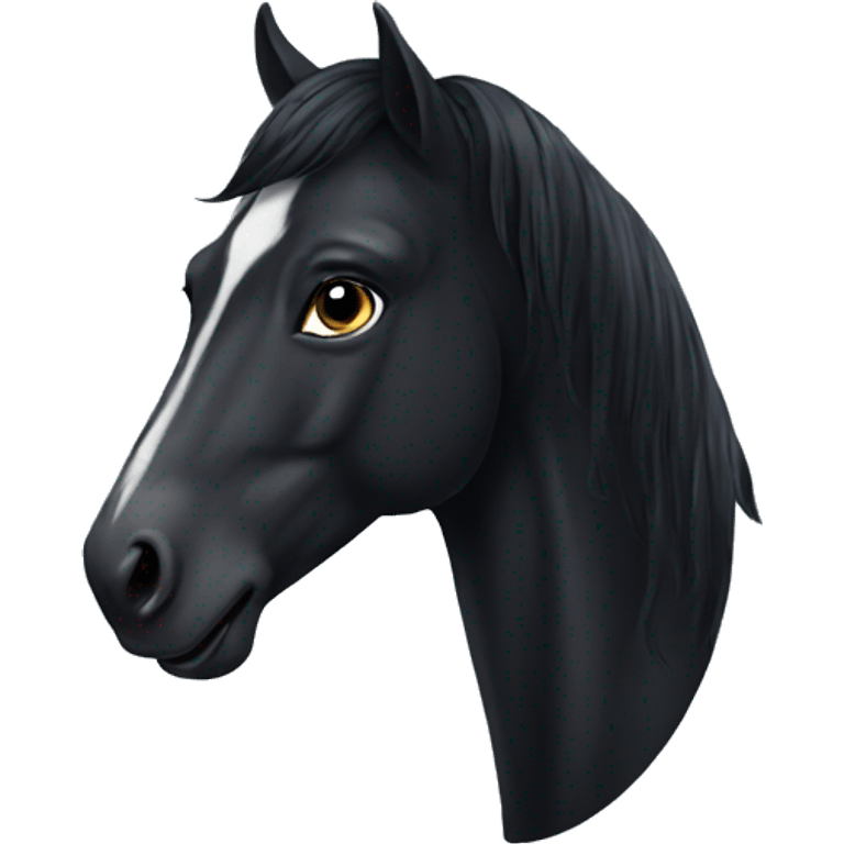 Black horse  emoji