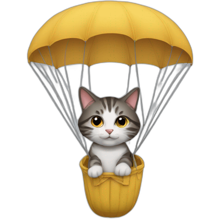 cat in a parachute emoji