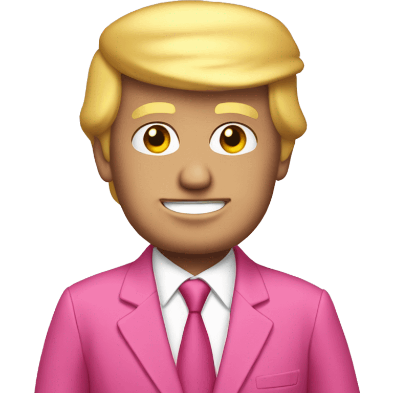 Donald trump in a pink suit emoji