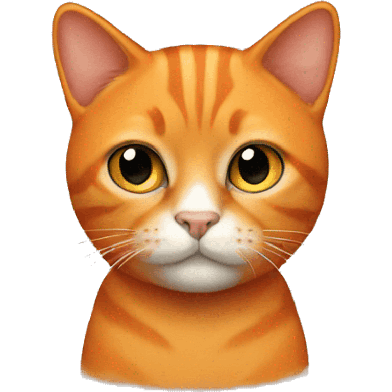 Orange CAT with black tee emoji