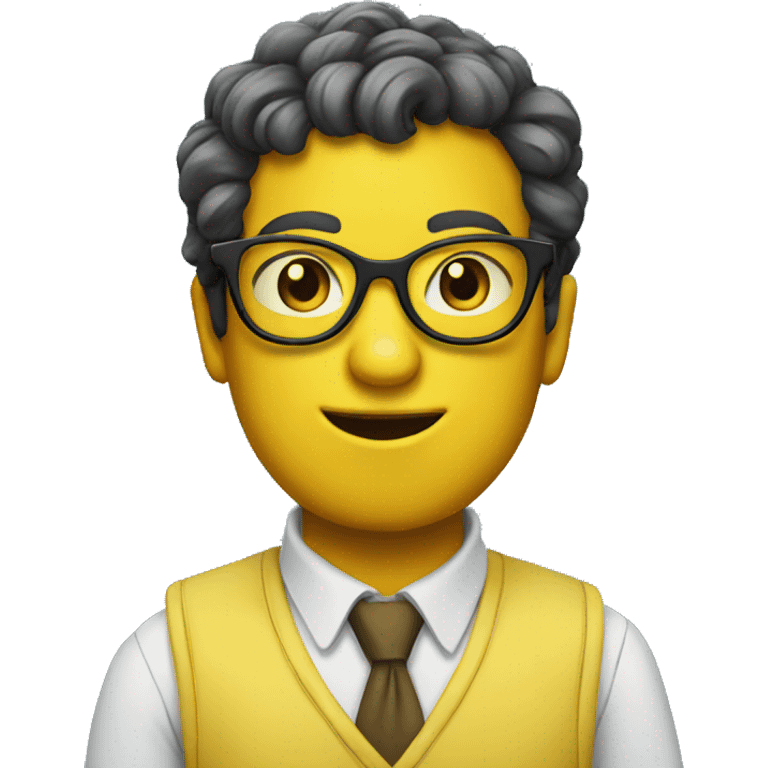 Nerd lemon emoji