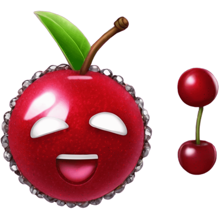 Cherry that looks like a disco ball  emoji