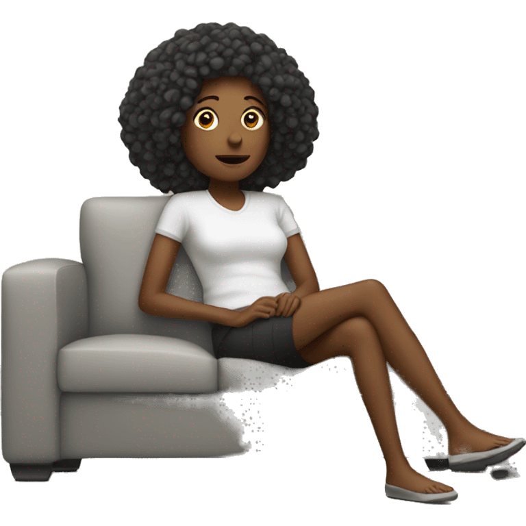 Woman chilling on Couch  emoji