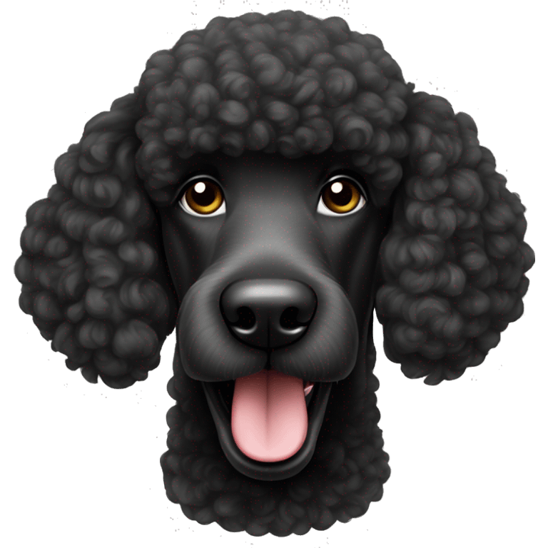 Black standard poodle emoji