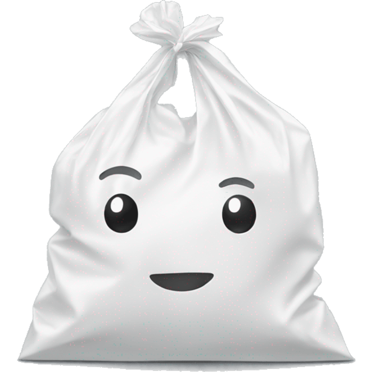 simple white plastic bag with handles emoji