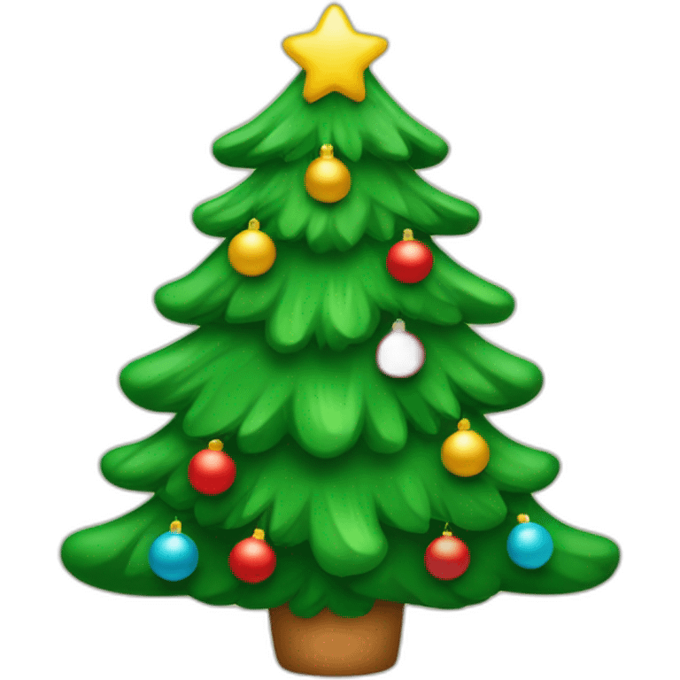 Un sapin de Noël décoré de pulls emoji