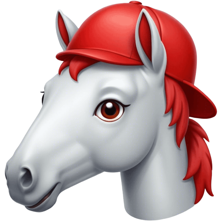 horse wearing a red cap emoji