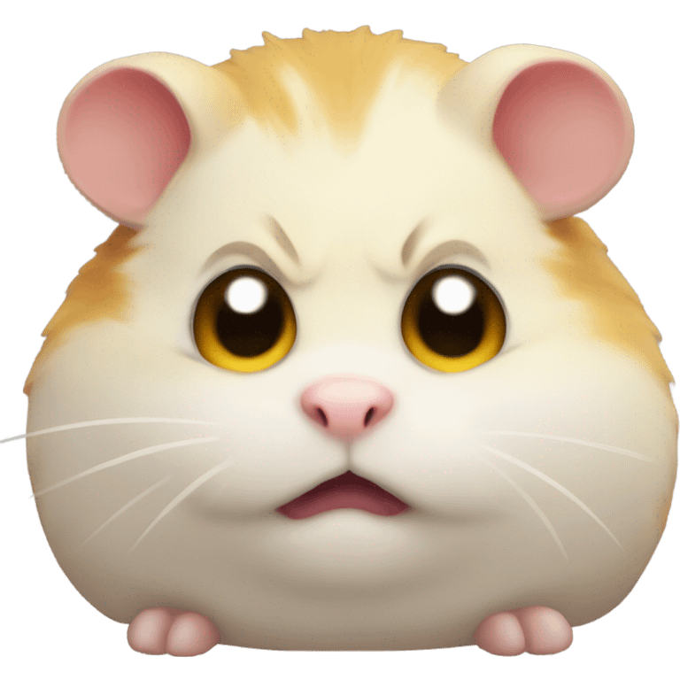 Chubby angry hamster emoji