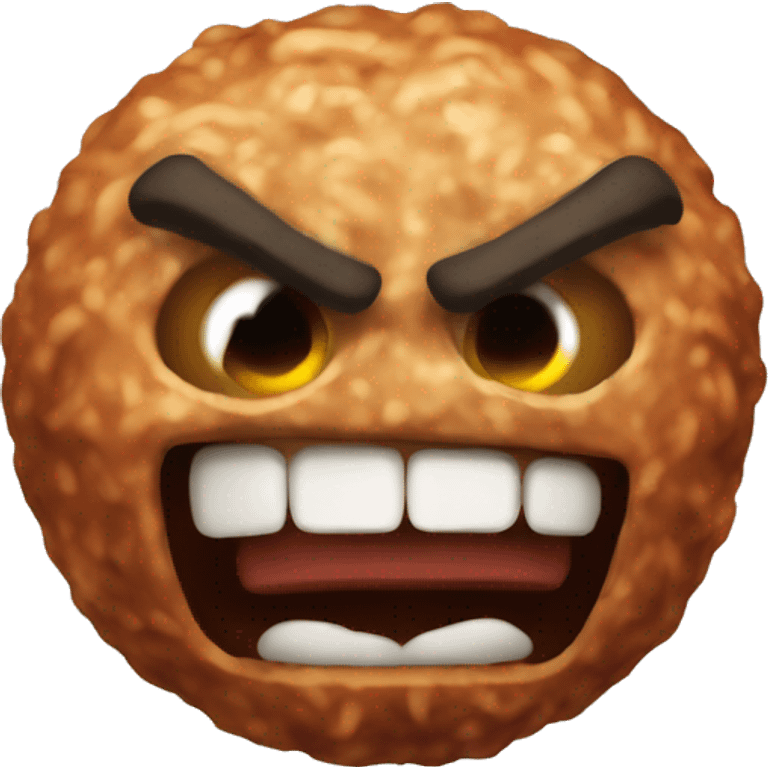 Angry meatball emoji