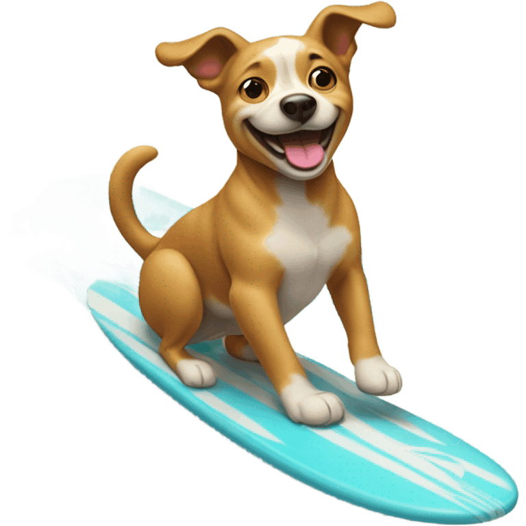 Dog surfing  emoji