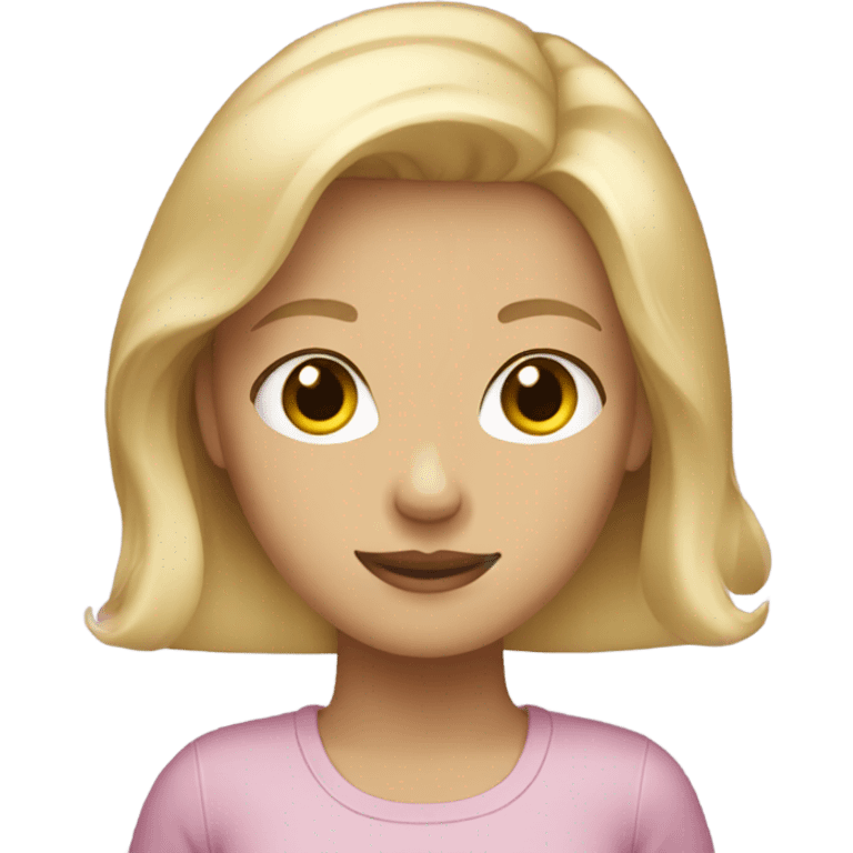 Blonde hair white girl emoji