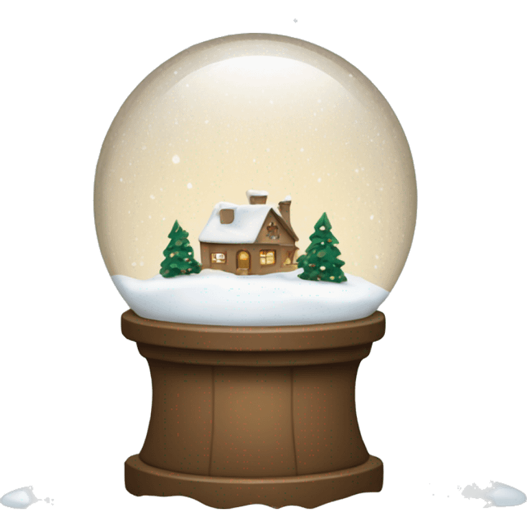 Beige snowy snow globe emoji