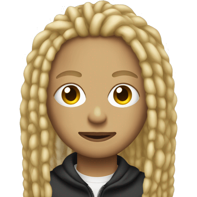 Ski mask blonde dreadlocks emoji