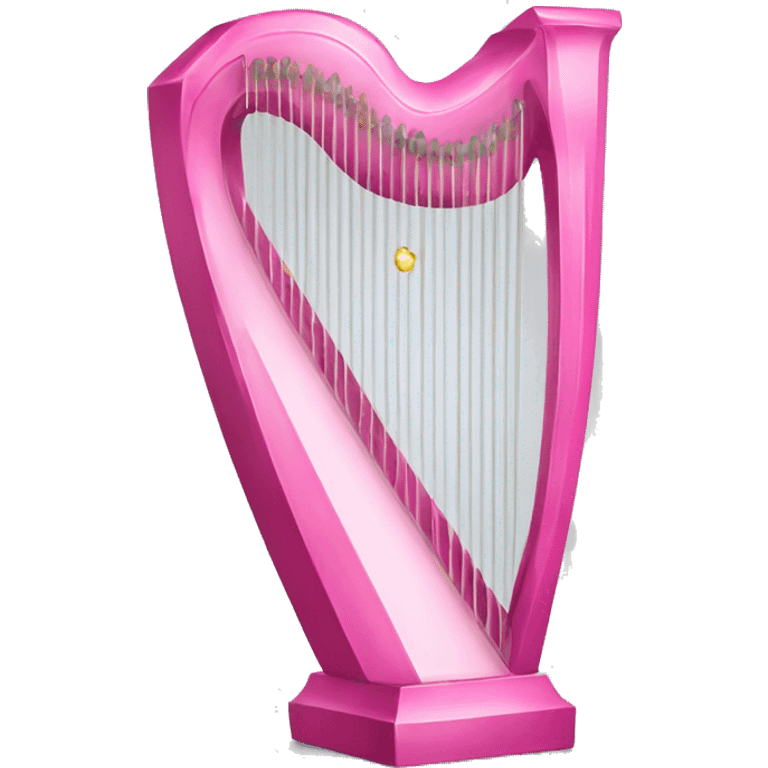 Pink crystal harp emoji