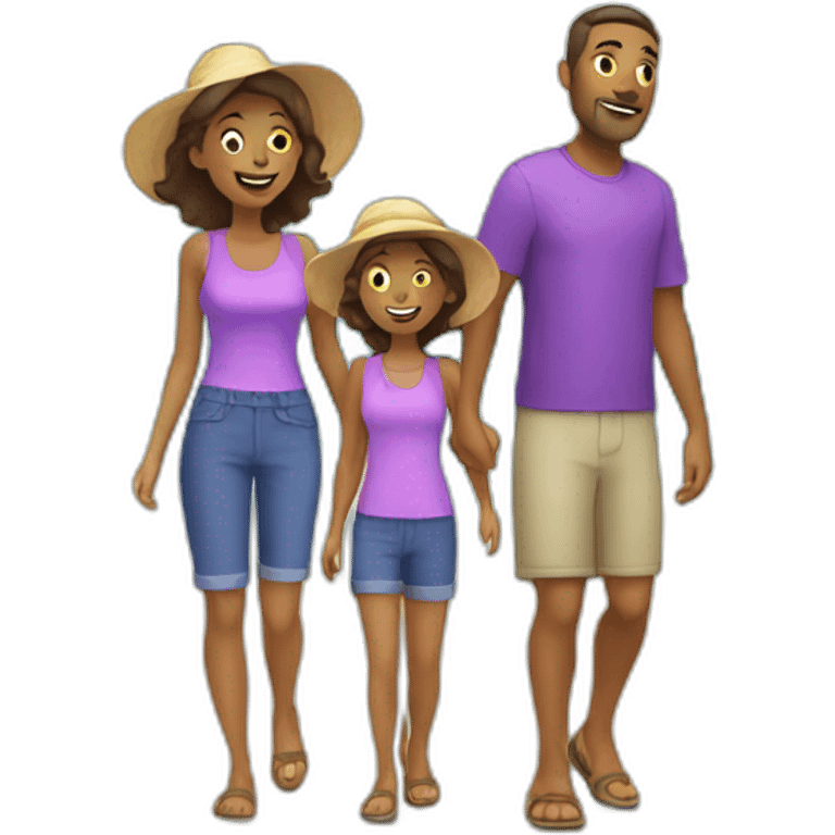 family vacation purple icon emoji