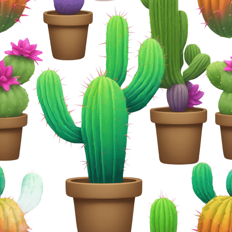 Rainbow cactus ￼ emoji