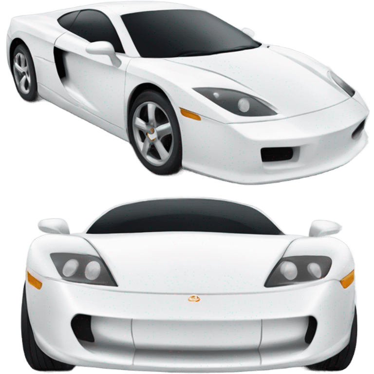 white sports car emoji