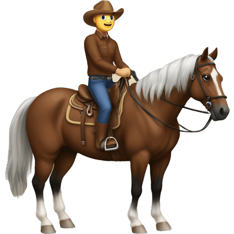 Reining Horse Brown  emoji