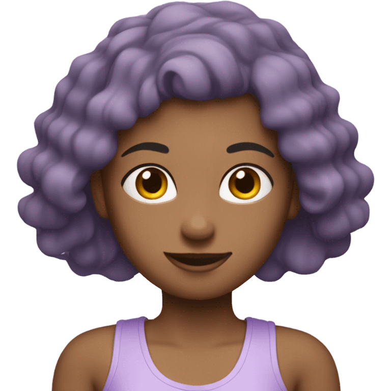 pilates girl wearing a lilac out emoji