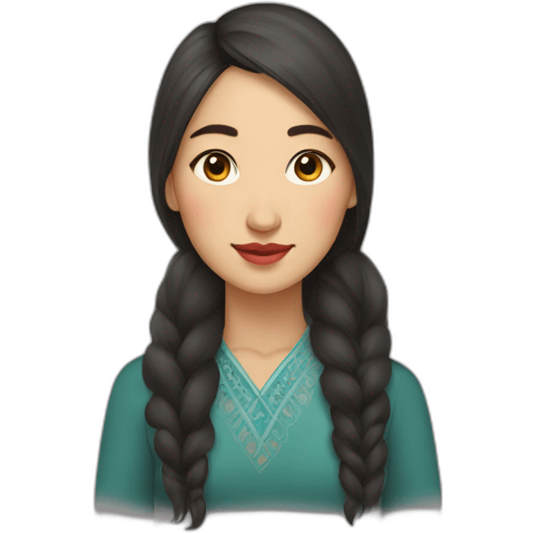 kazakh woman illustrator emoji