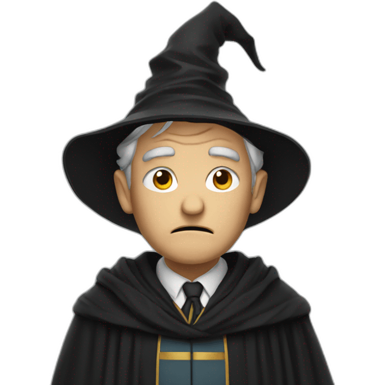 hogwarts wizard unhappy emoji