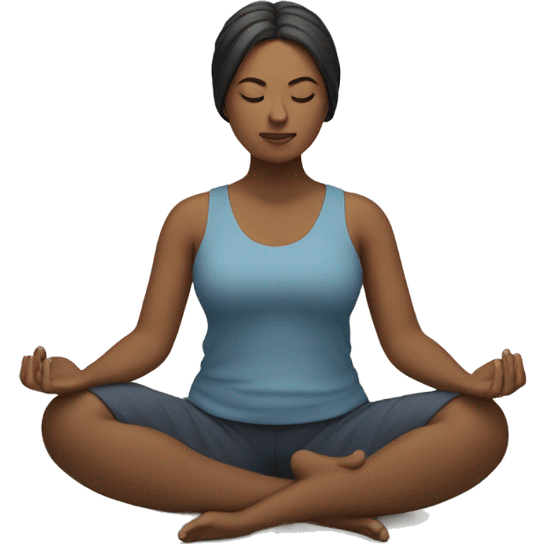 a women engaged in meditation  emoji