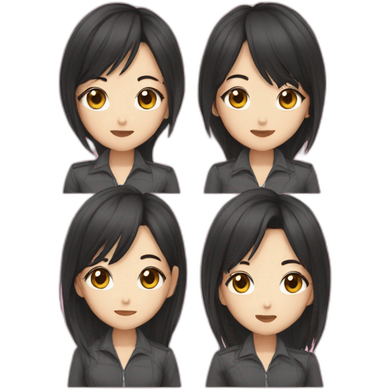 Asian Female Idol Group of 5 members emoji