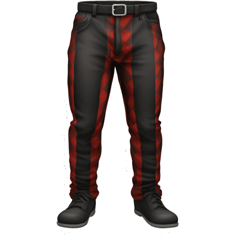 red black checkered pants emoji