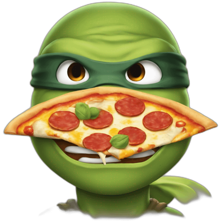 Ninja turtle with pizza emoji