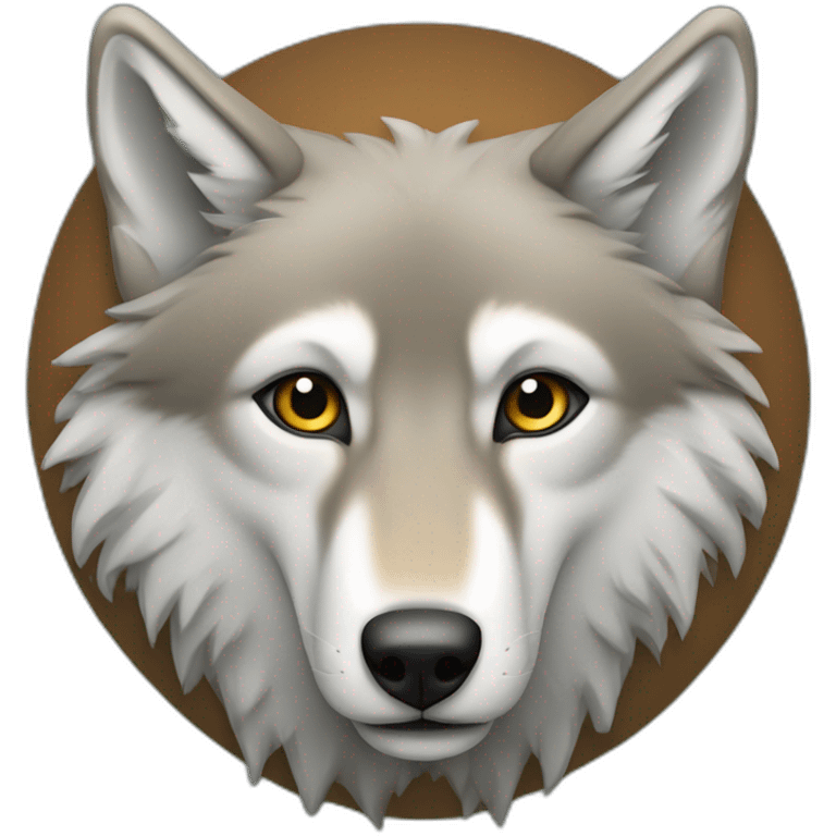 Un loup au couleurs de la Turquie  emoji