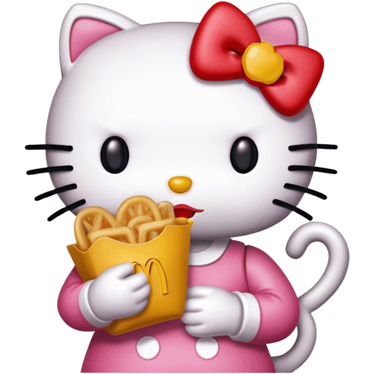 Hello kitty eat mcdo emoji