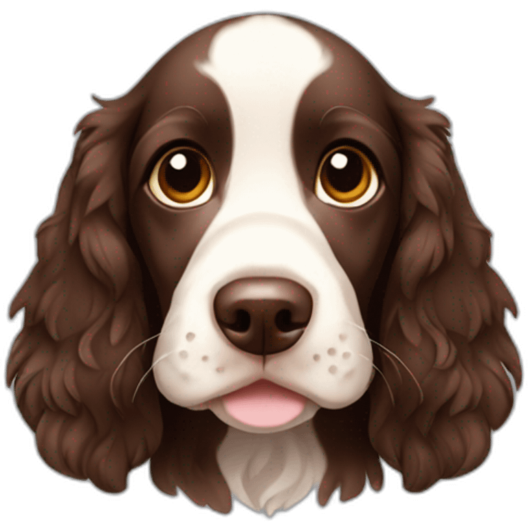 All brown cute sprocker spaniel pup  emoji