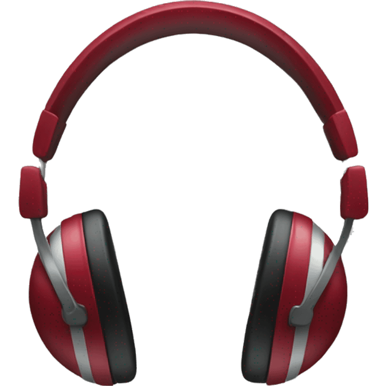 Dark red headphone emoji