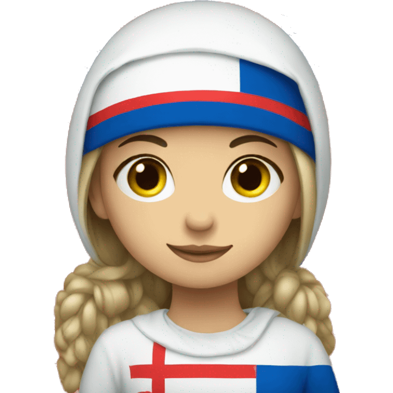 girl with russian flag emoji