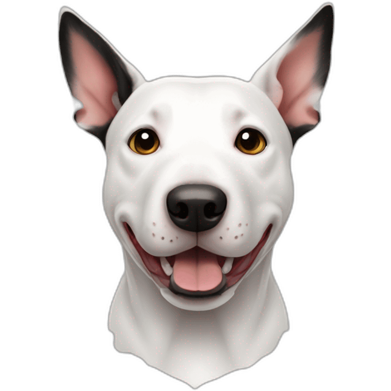 Atador bull terrier negro emoji