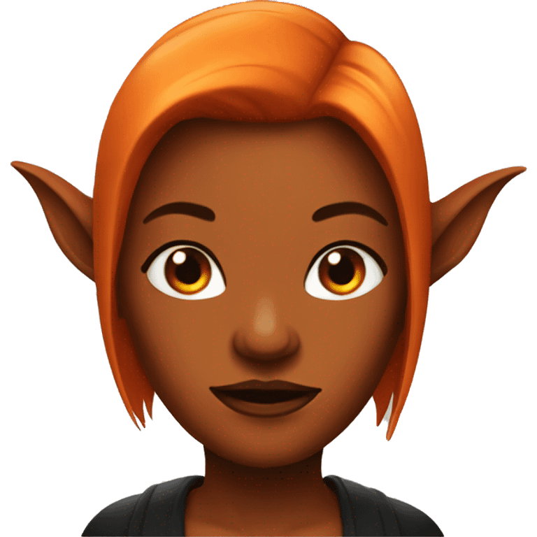 Devil woman with hair orange color  emoji