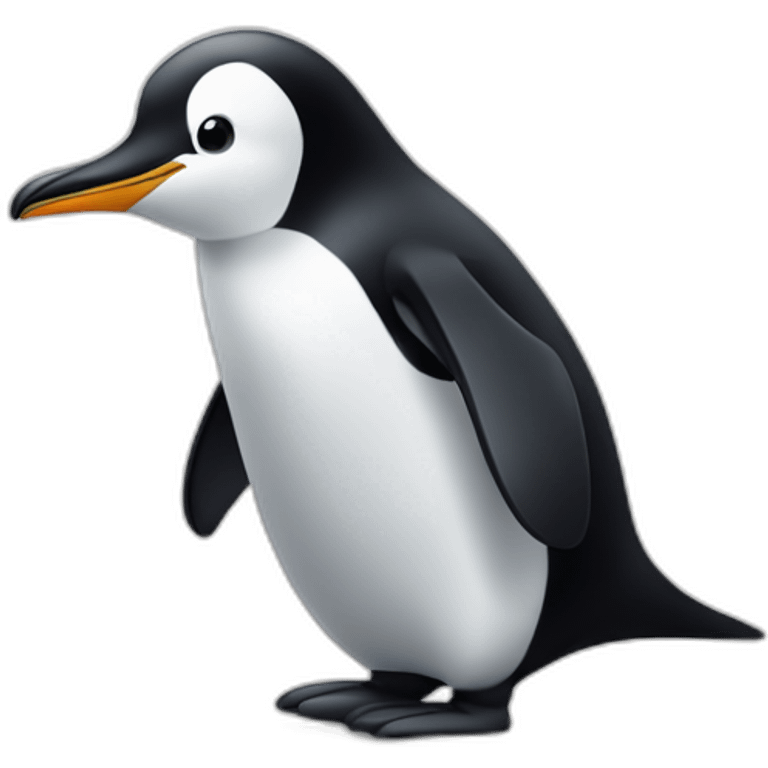 Pingüino saludando emoji