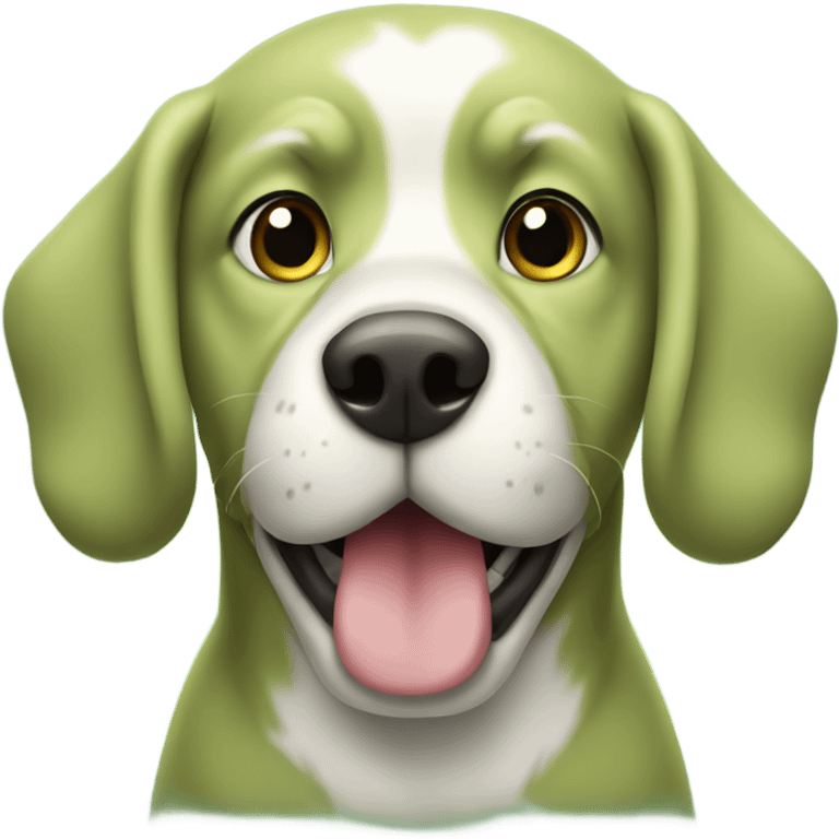 Dog green emoji