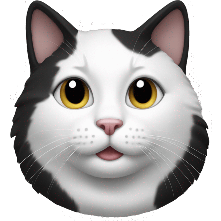 Black and white cat emoji