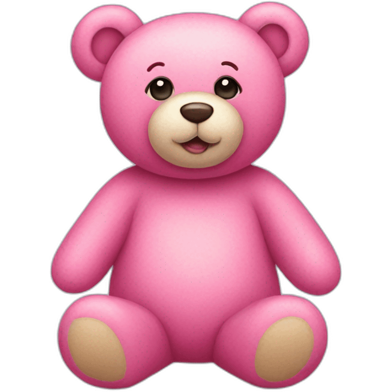 Pink teddy bear emoji