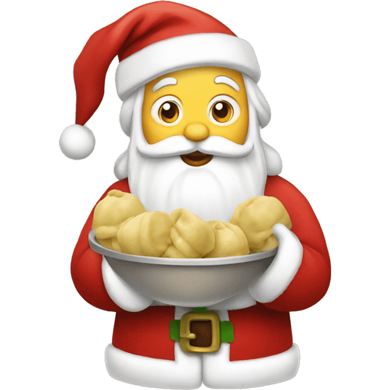 Santa with dumplings emoji