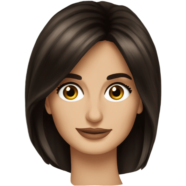 Penelope cruz with dark brown hair bob emoji