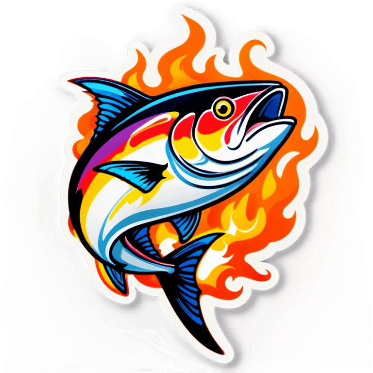 flaming tuna fish emoji